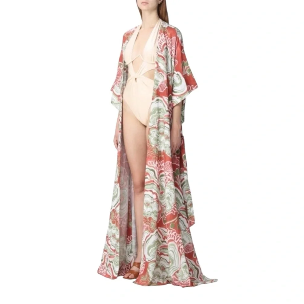 Andrea Iyamah Gamba Abstract Mushroom Robe/Dress One Size NWT